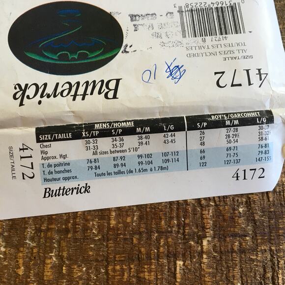 Butterick Sewing Pattern Batman Forever Riddler Robin Daddy and Me Costume UNCUT - Picture 5 of 5